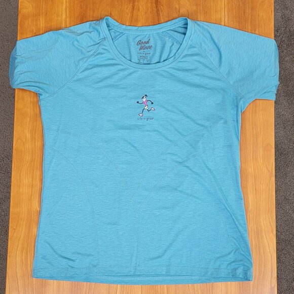 Life Is Good Women's Teal Good Move Long Sleeve Athletic Tee - L - Picture 7 of 8
